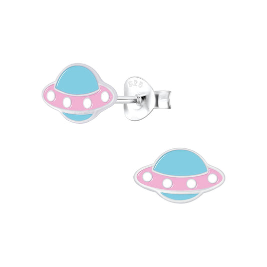 Kinder Ohrringe Ufo aus 925 Silber