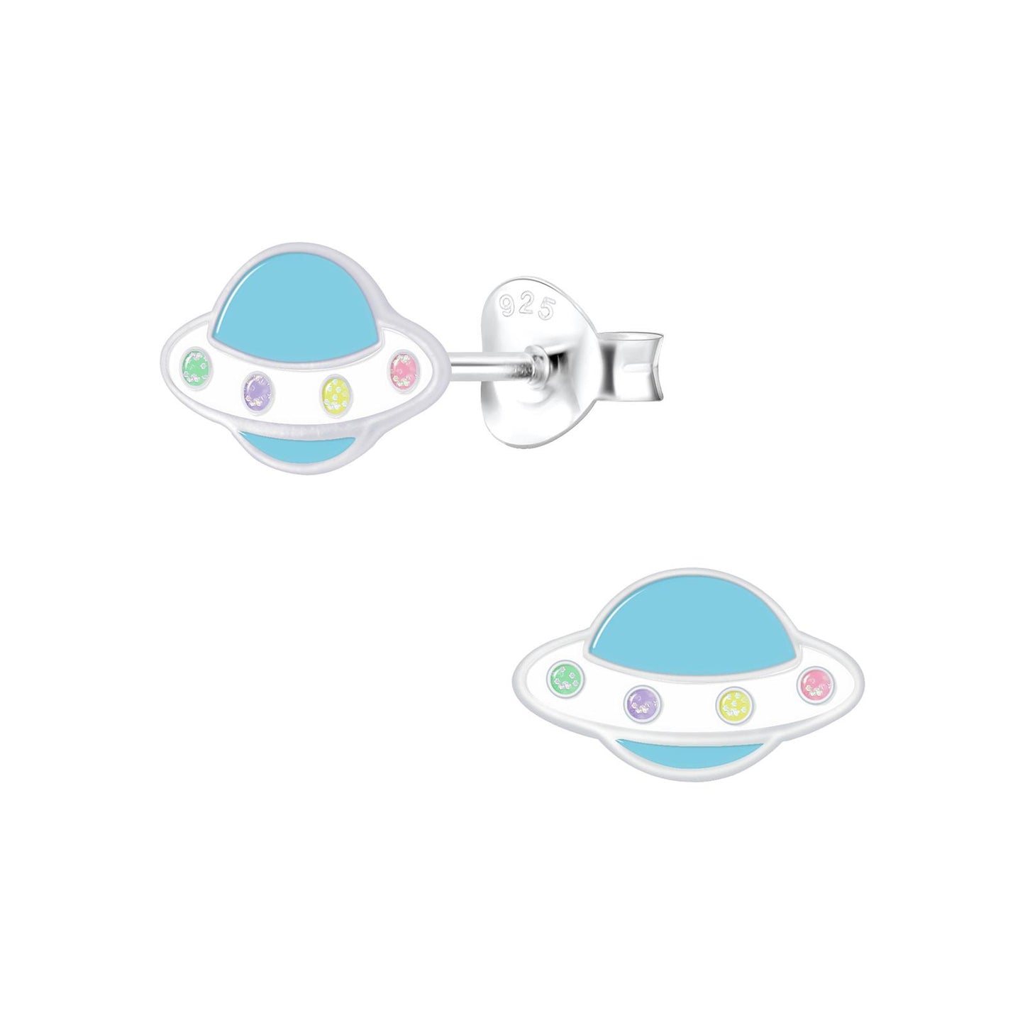 Kinder Ohrringe Ufo aus 925 Silber