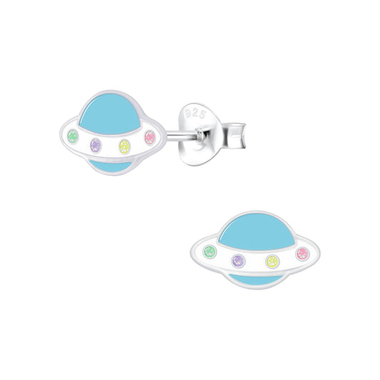 Kinder Ohrringe Ufo aus 925 Silber
