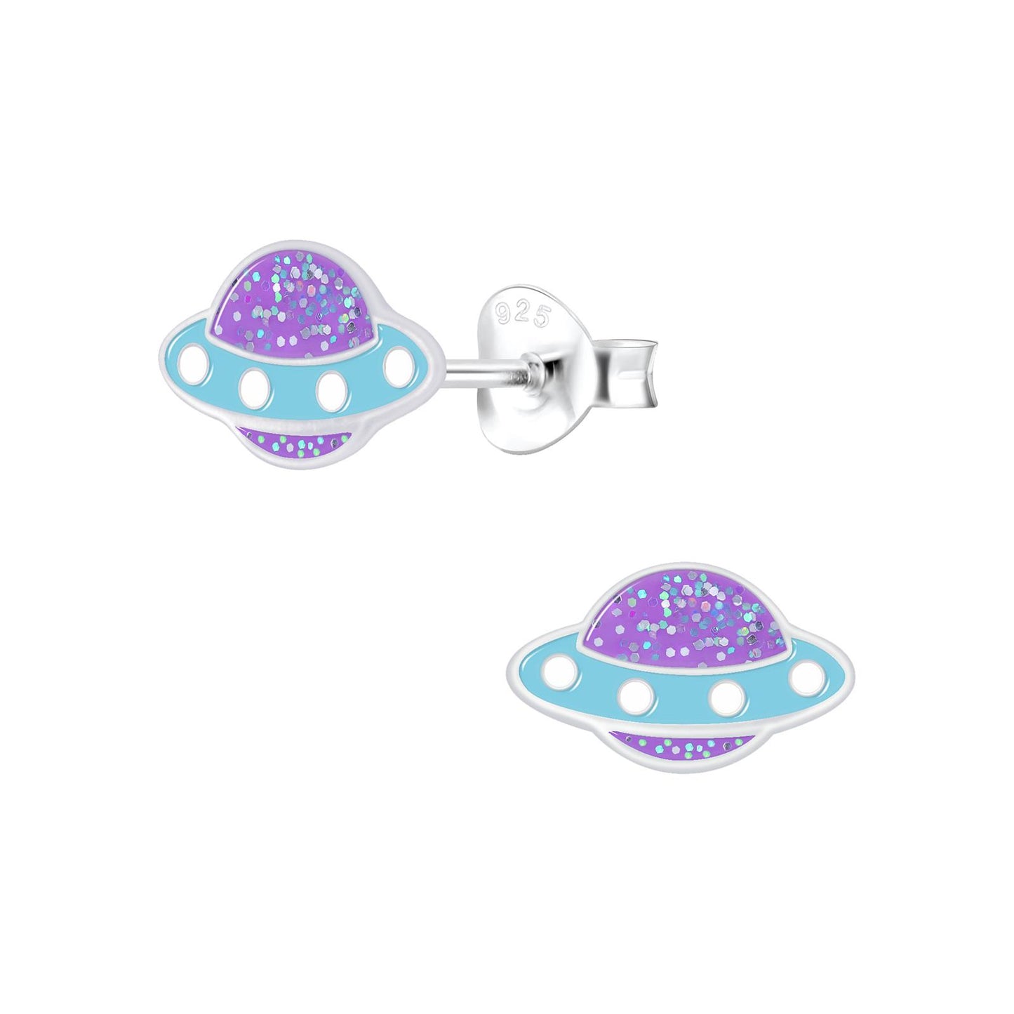Kinder Ohrringe Ufo aus 925 Silber