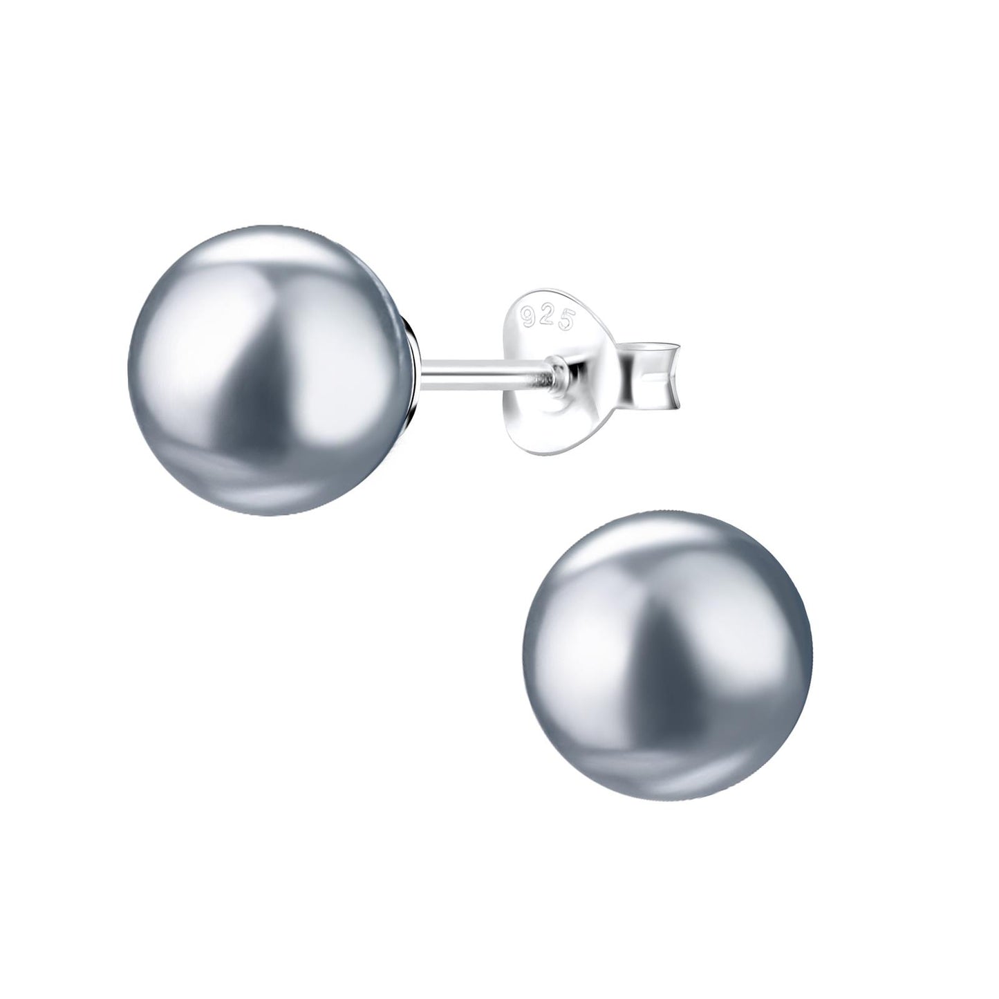 Kinder Ohrringe 8mm Perlen aus 925 Silber