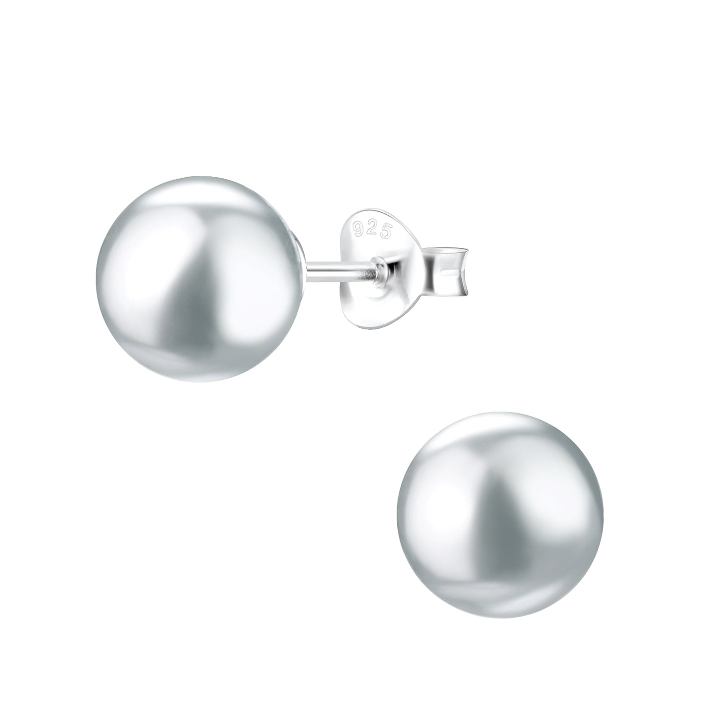 Kinder Ohrringe 8mm Perlen aus 925 Silber