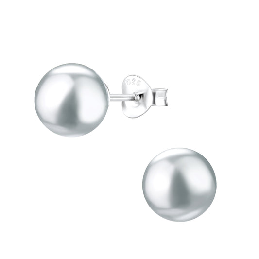Kinder Ohrringe 8mm Perlen aus 925 Silber