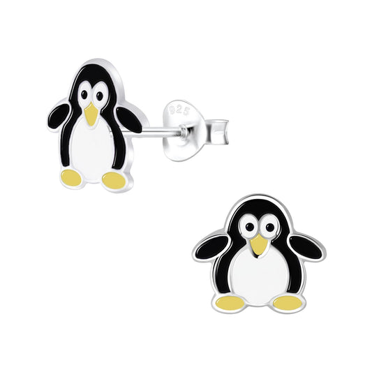 Kinder Ohrringe Pinguin aus 925 Silber