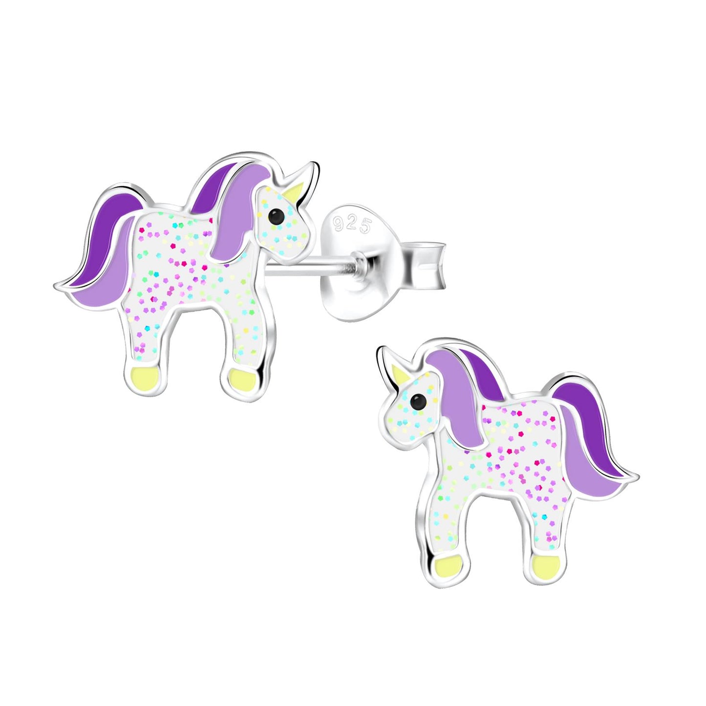 Mädchen Ohrringe Einhorn aus 925 Silber