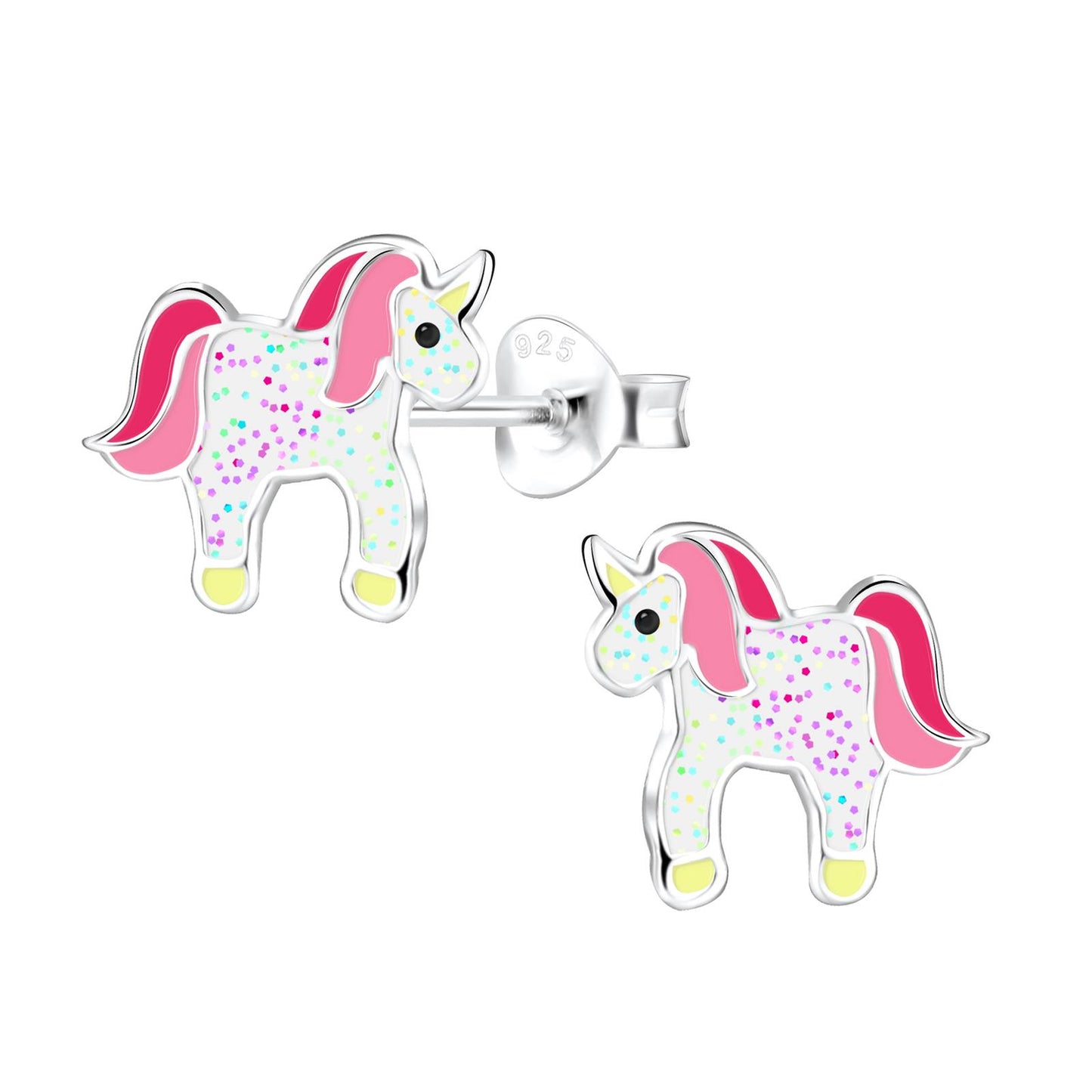 Mädchen Ohrringe Einhorn aus 925 Silber