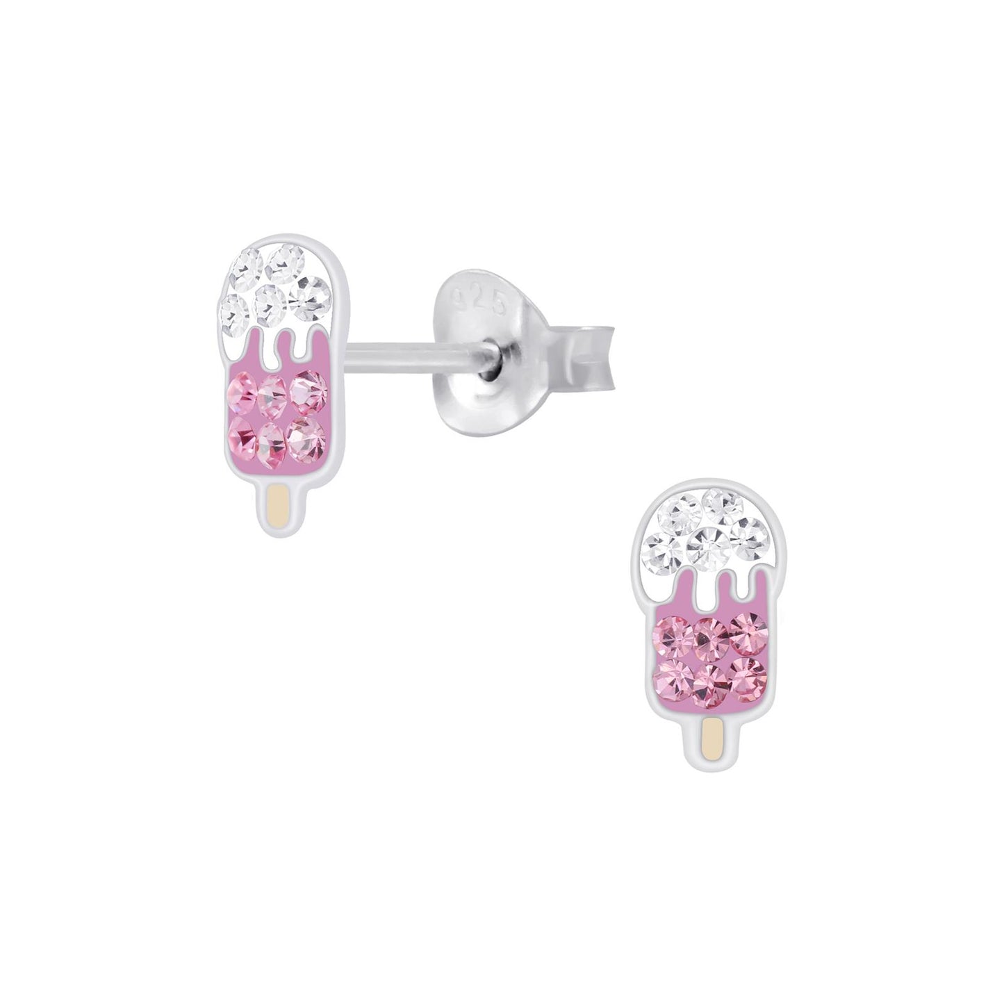 Kinder Ohrringe Eis aus 925 Silber