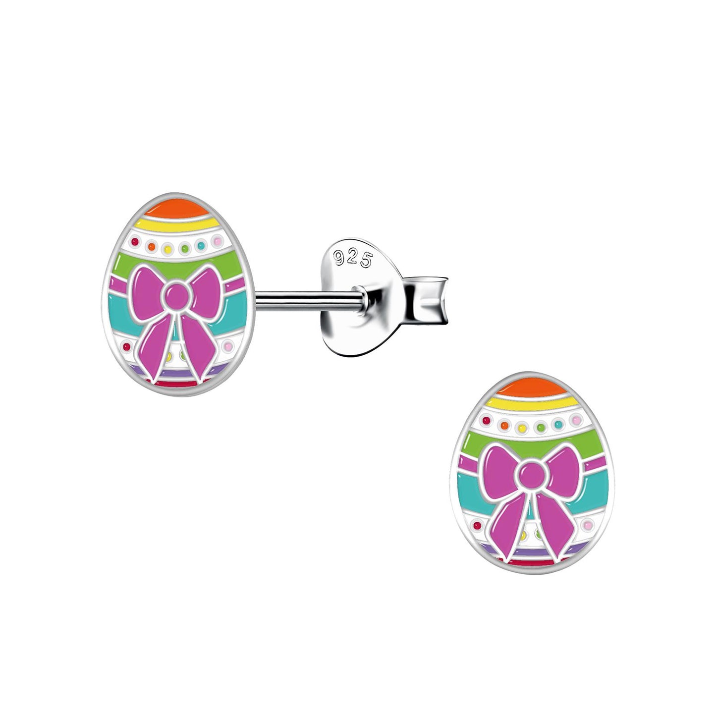 Children's Easter egg earrings made of 925 silver