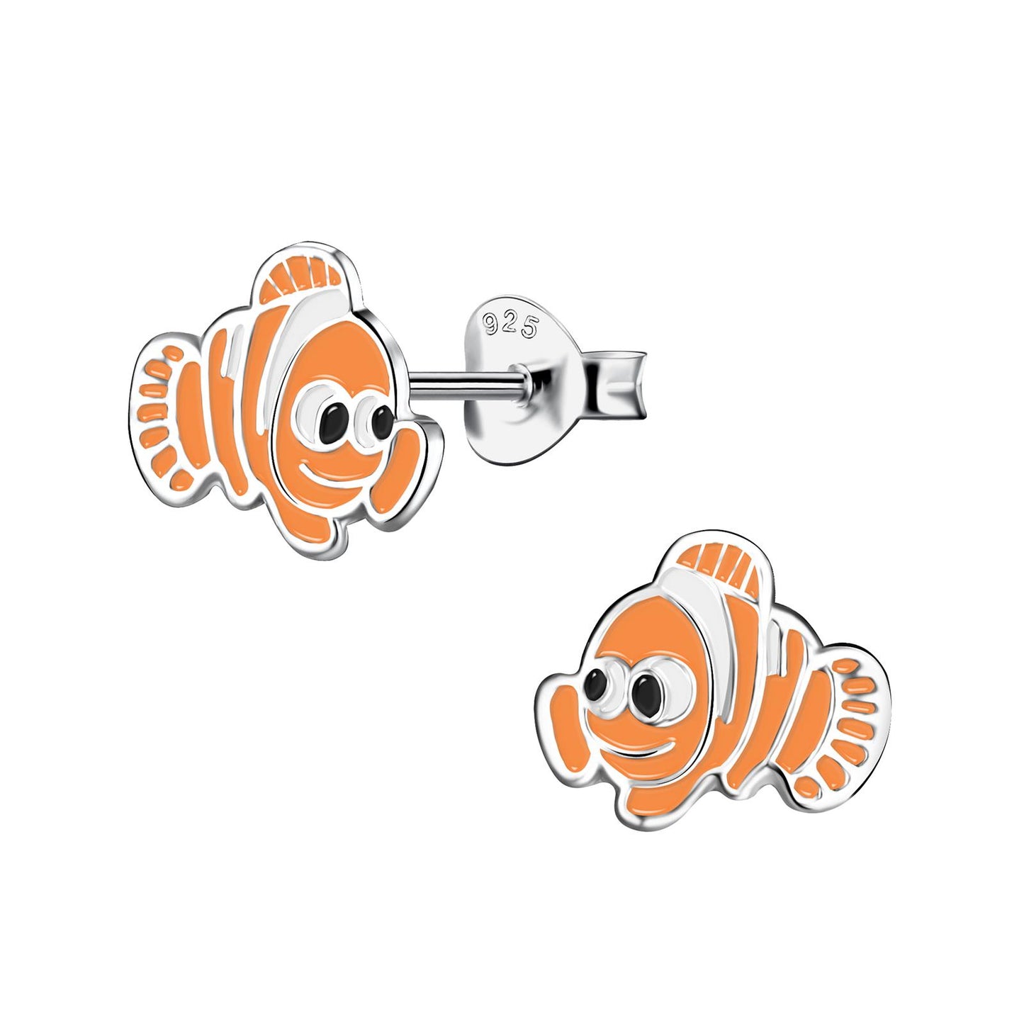 Kinder Ohrringe Clownfisch aus 925 Silber