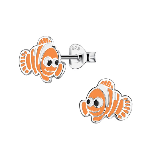 Kinder Ohrringe Clownfisch aus 925 Silber