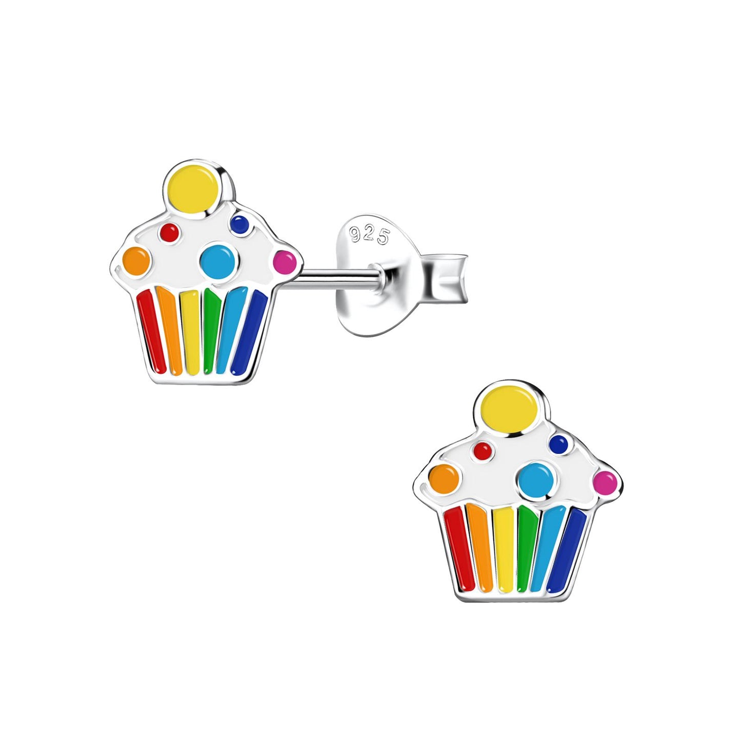Kinder Ohrringe Cupcake aus 925 Silber