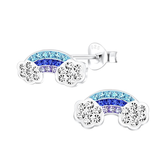 Kinder Ohrringe Regenbogen aus 925 Silber