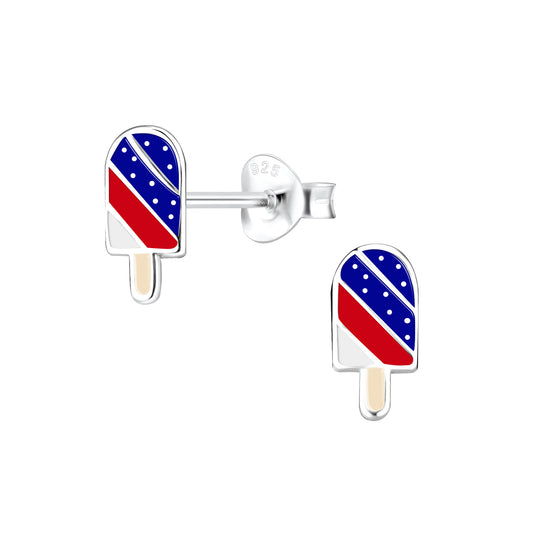 Kinder Ohrringe Usa Eis aus 925 Silber