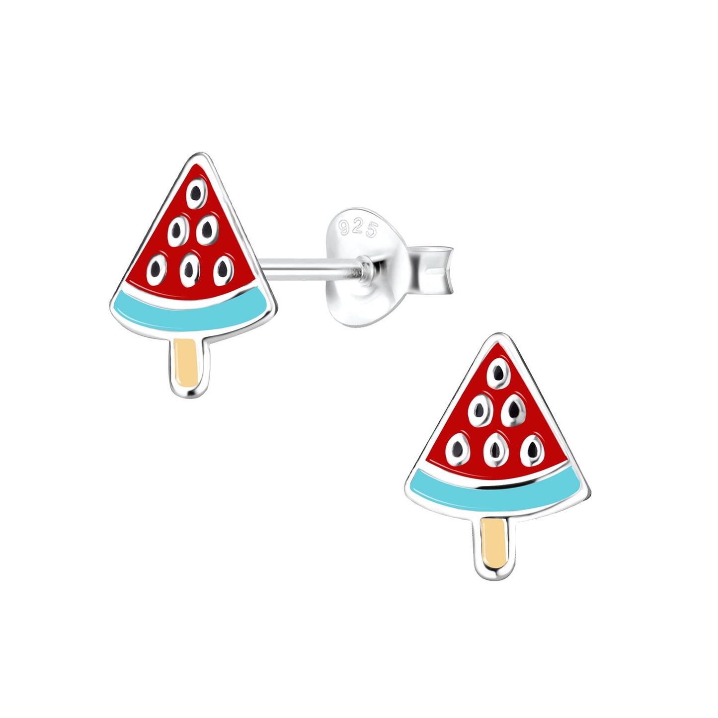 Kinder Ohrringe Wassermelonen aus 925 Silber