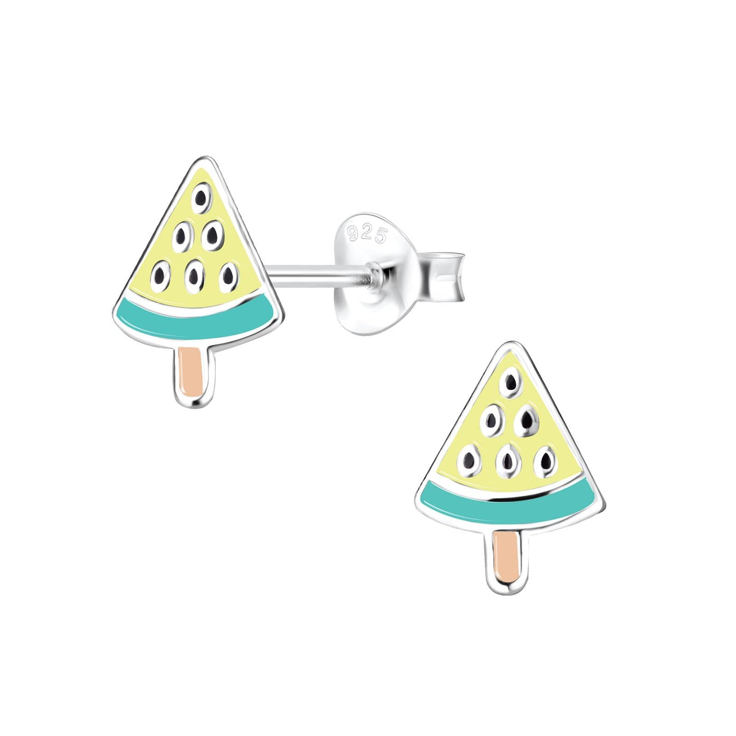 Kinder Ohrringe Wassermelonen aus 925 Silber