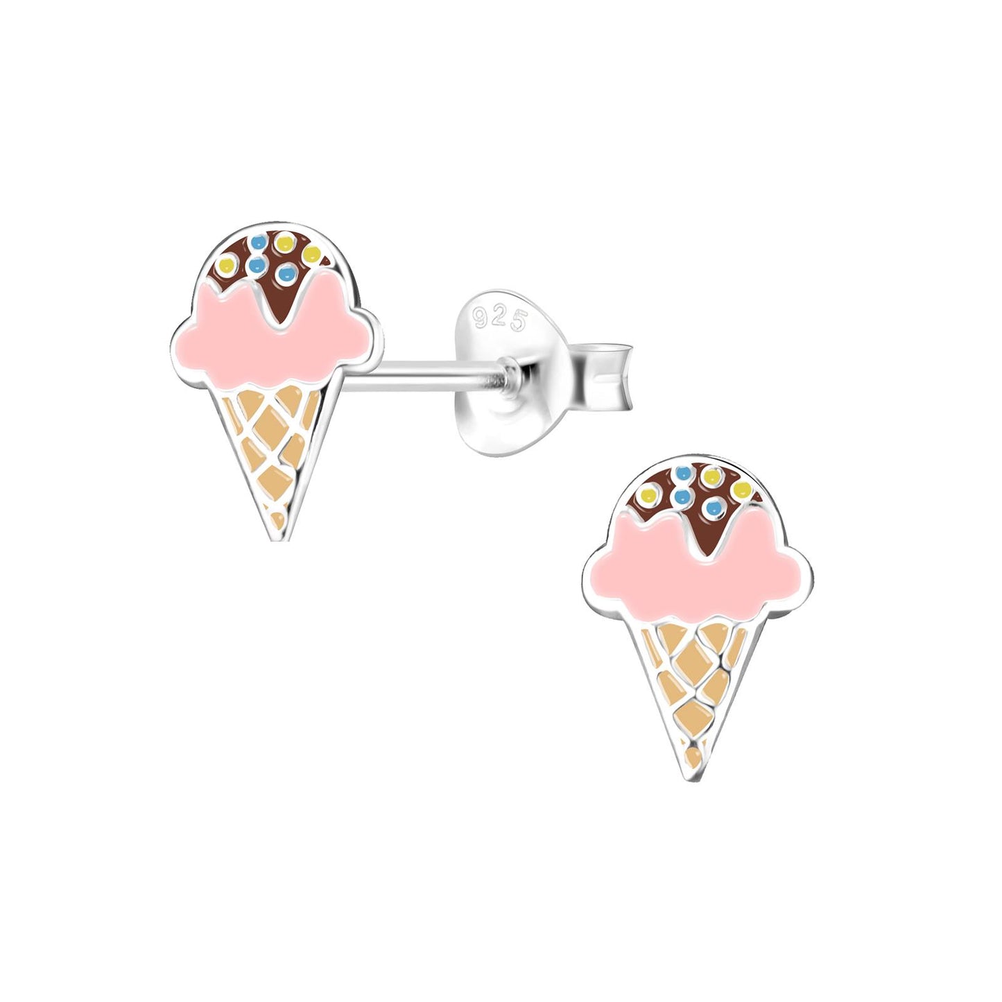 Kinder Ohrringe Eis aus 925 Silber