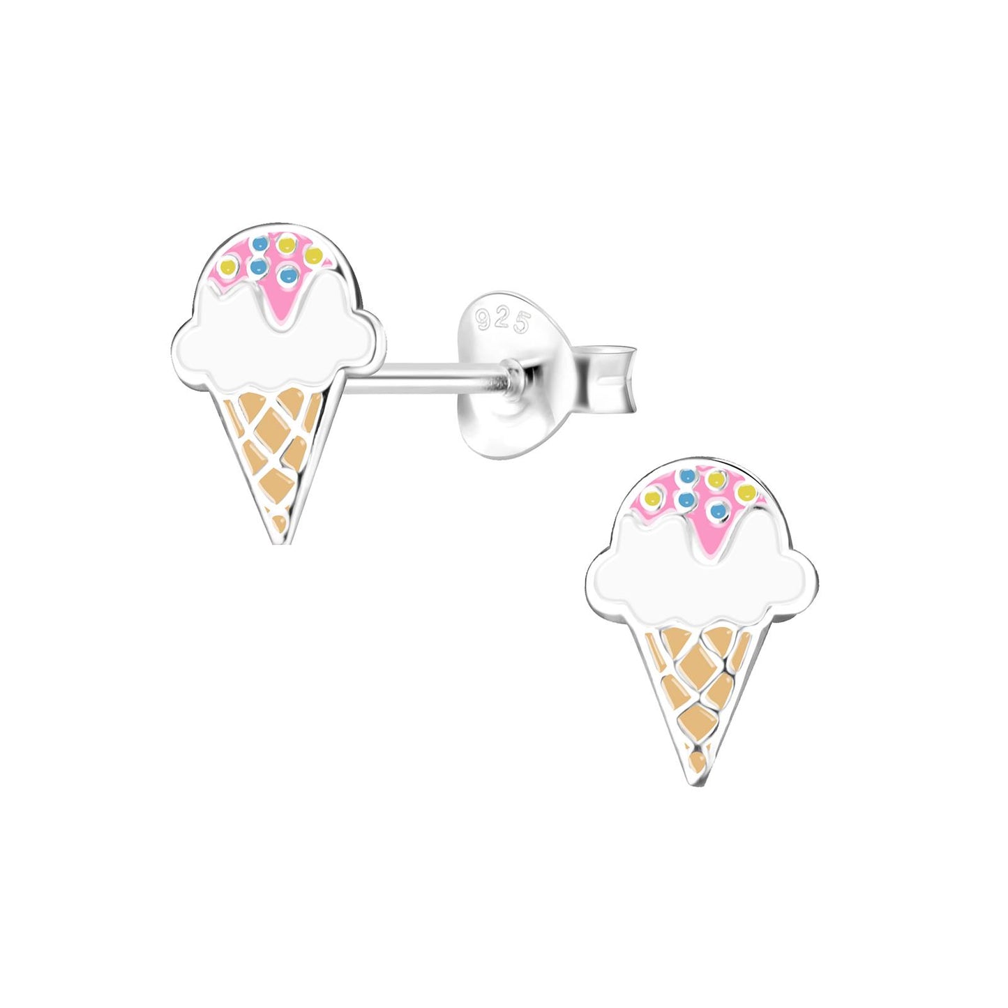 Kinder Ohrringe Eis aus 925 Silber