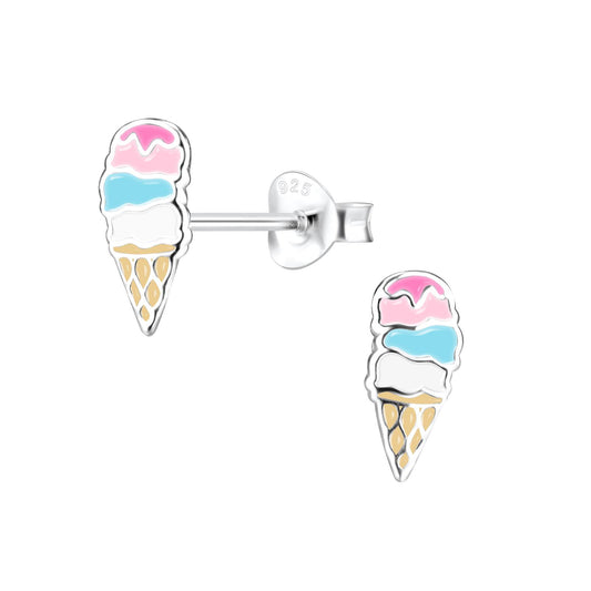 Kinder Ohrringe Eis aus 925 Silber