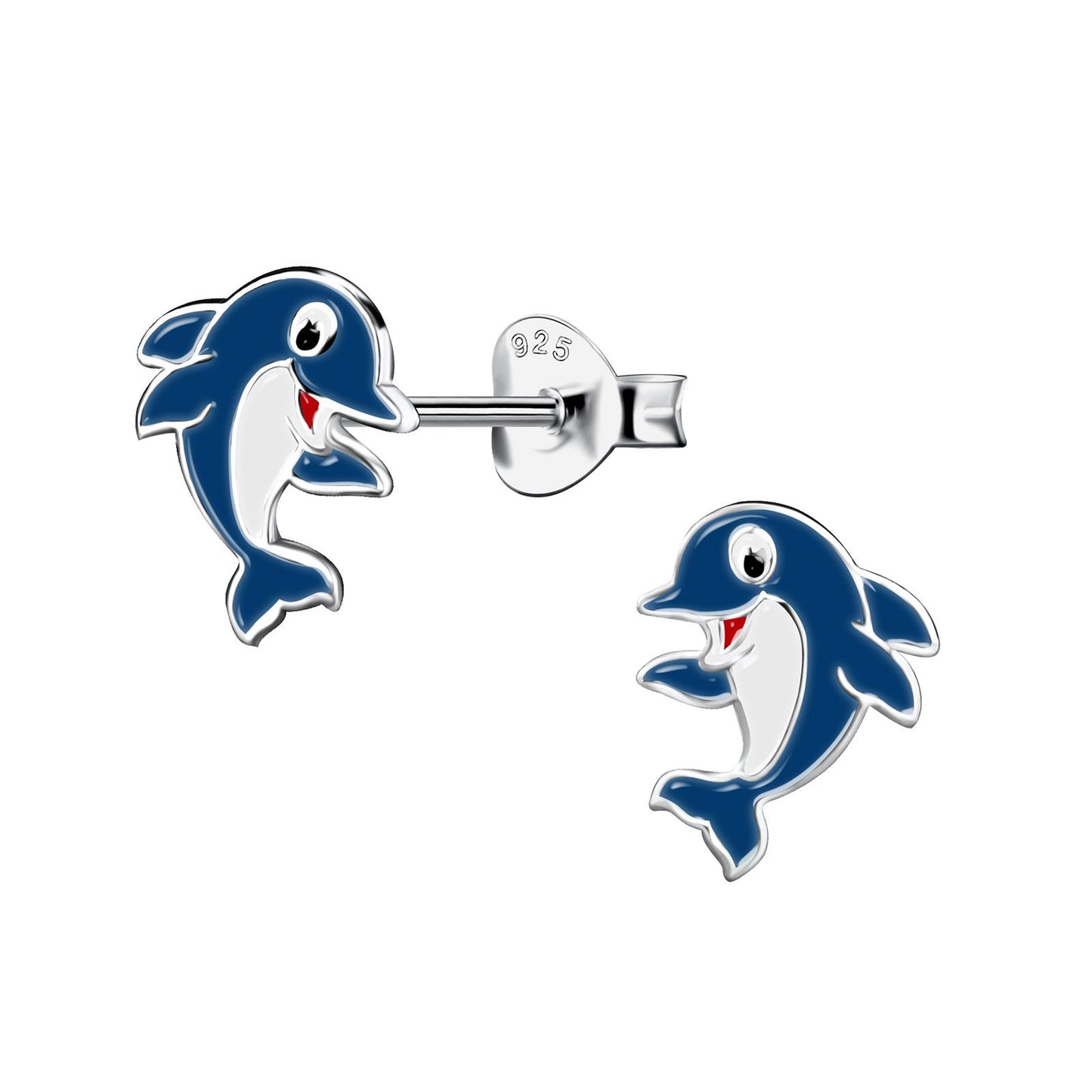 Kinder Ohrringe Delfin aus 925 Silber