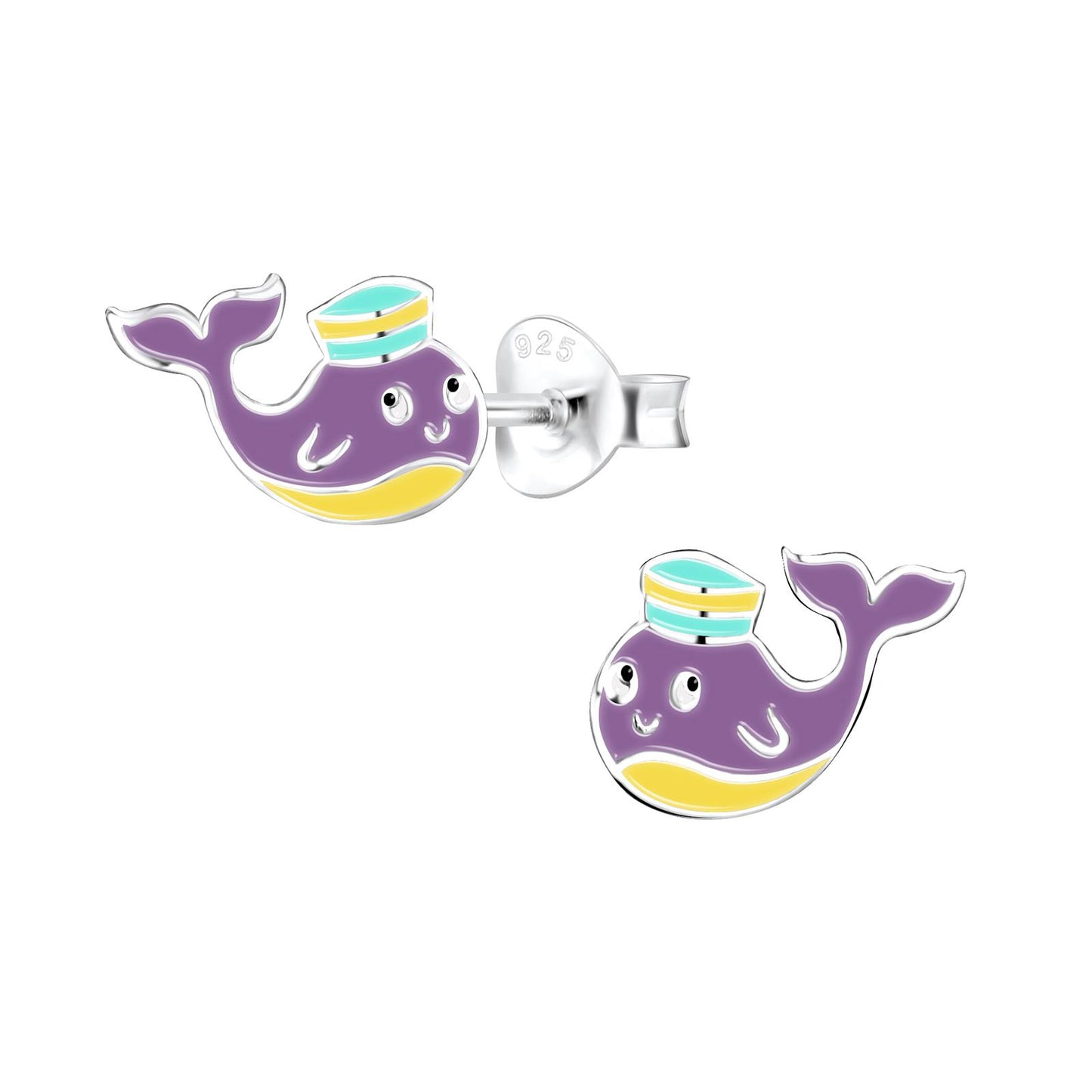 Kinder Ohrringe Wal aus 925 Silber