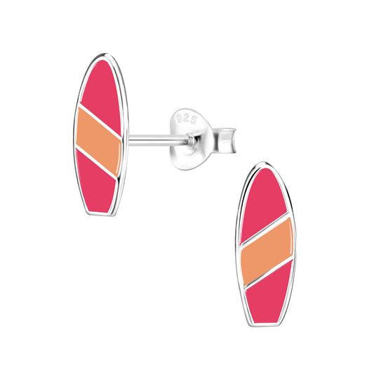 Kinder Ohrringe Surfboard aus 925 Silber