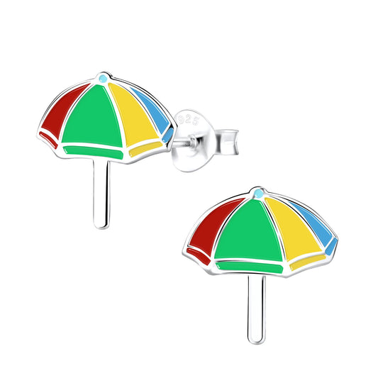 Kinder Ohrringe Regenschirm aus 925 Silber