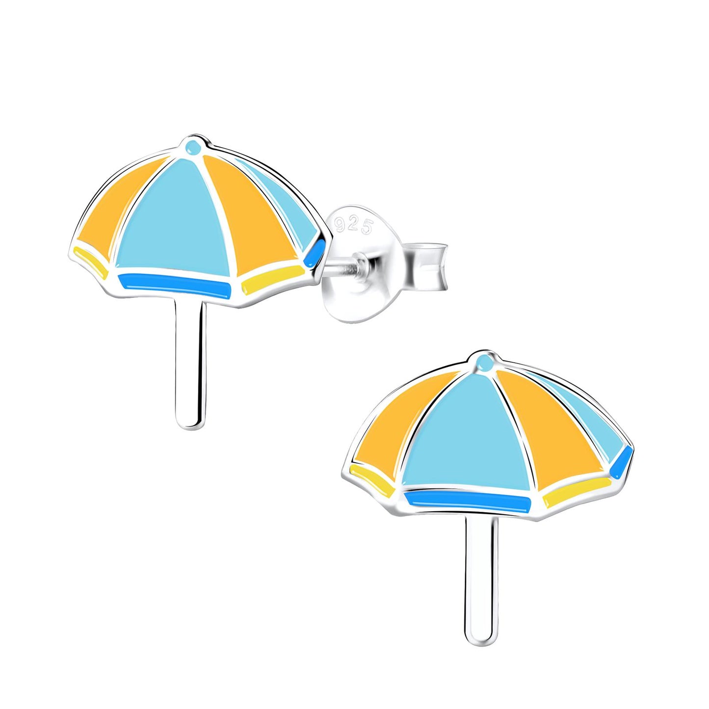 Kinderparaplu-oorbellen van 925 zilver.