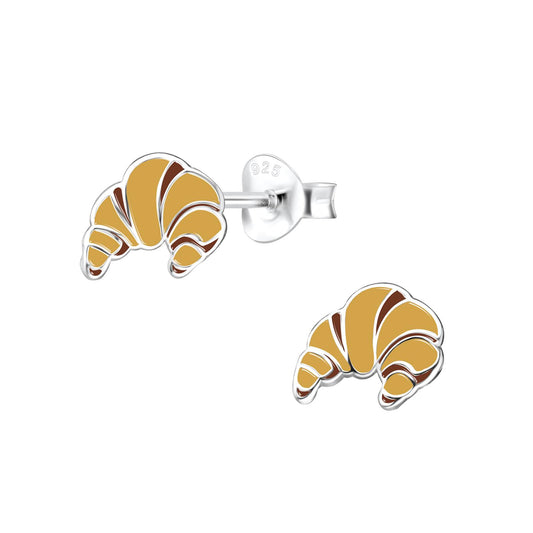 Kinder Ohrringe Croissant aus 925 Silber