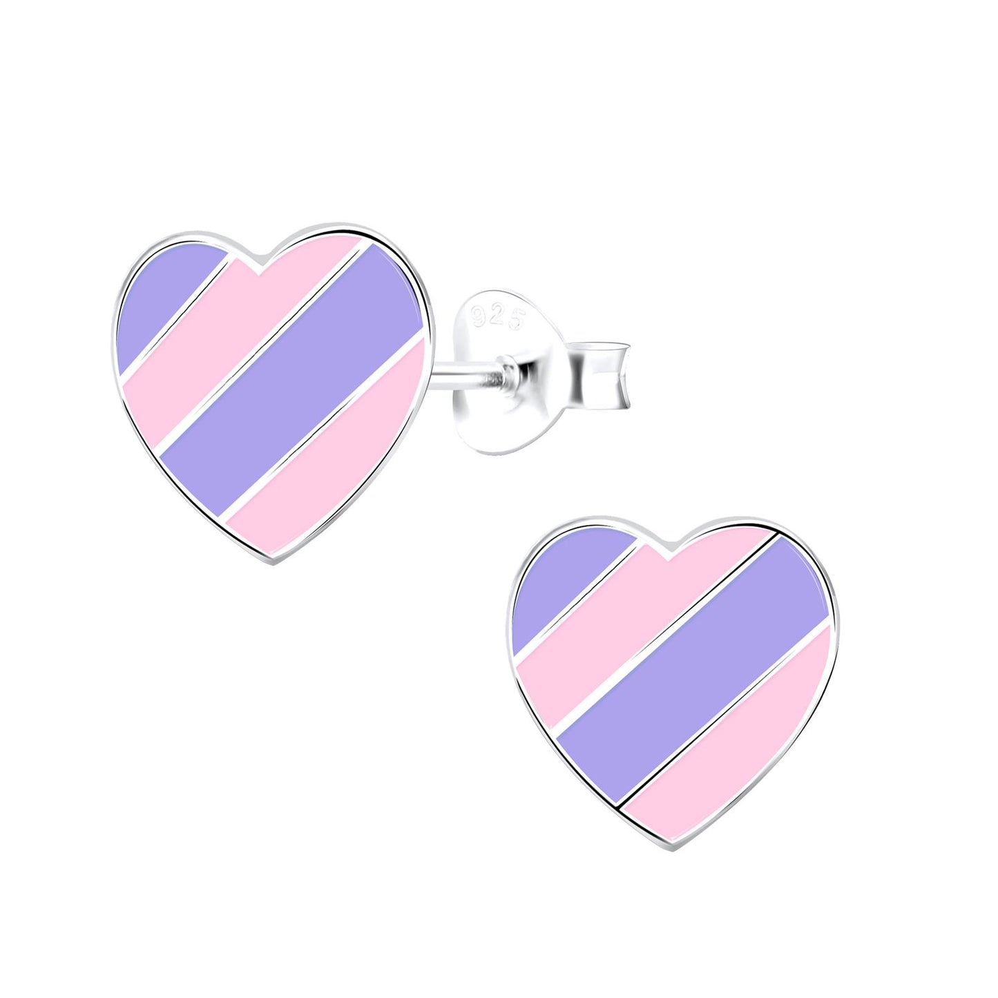 Mädchen Ohrringe Herz aus 925 Silber