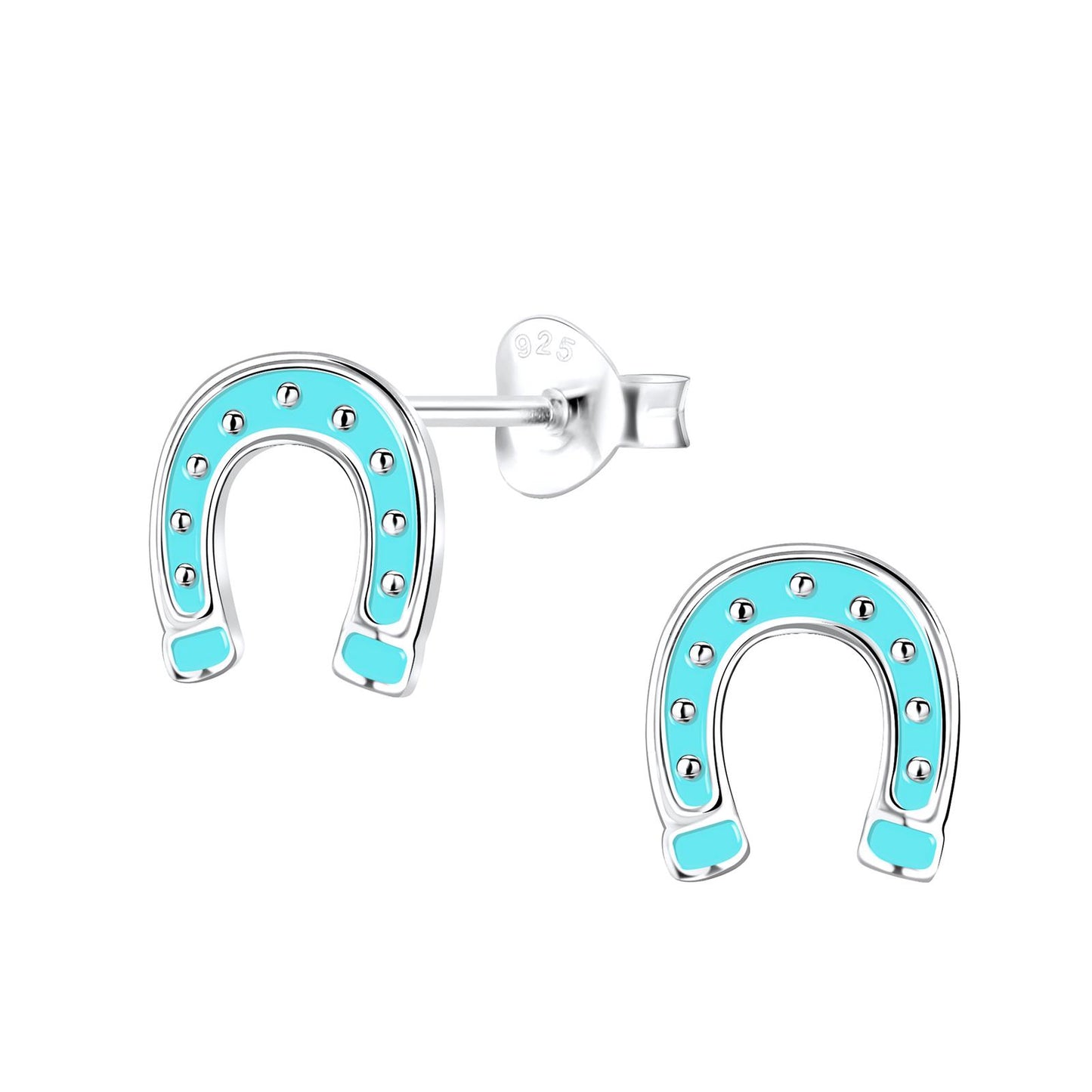 Children's horseshoe earrings made of 925 silver