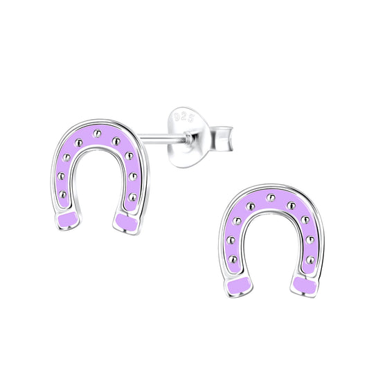Children's horseshoe earrings made of 925 silver
