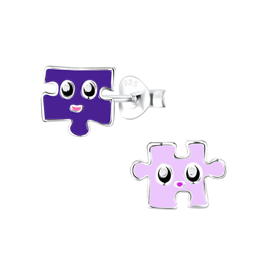 Kinder Ohrringe Puzzle aus 925 Silber