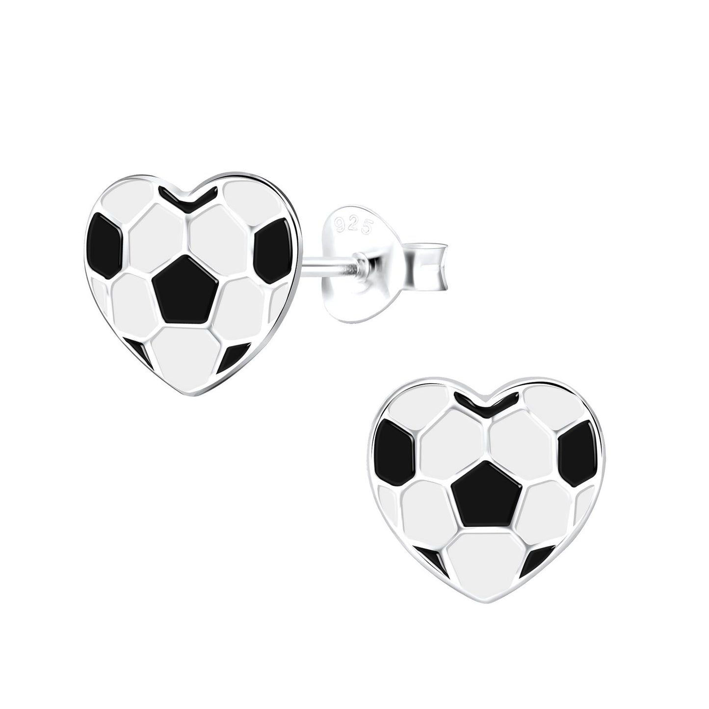 Jungen Ohrringe Fussball aus 925 Silber