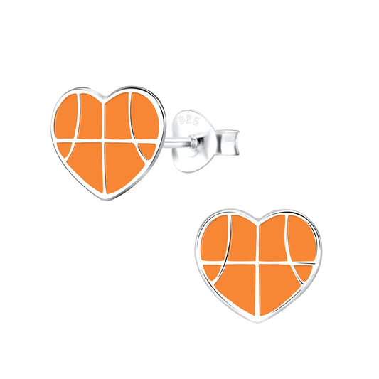 Kinder Ohrringe Basketball aus 925 Silber