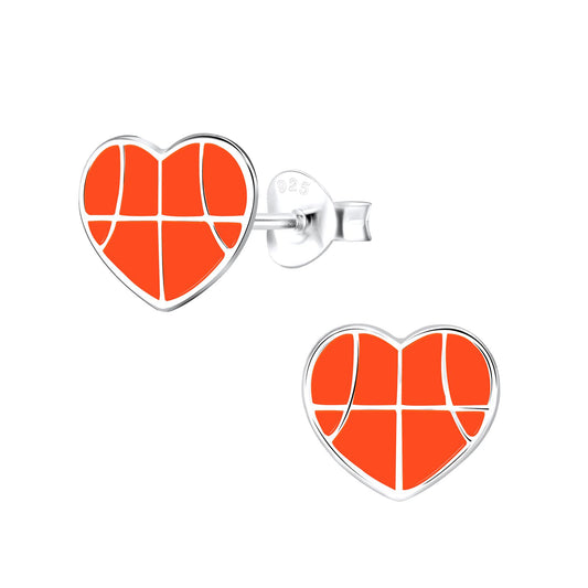 Kinder Ohrringe Basketball aus 925 Silber
