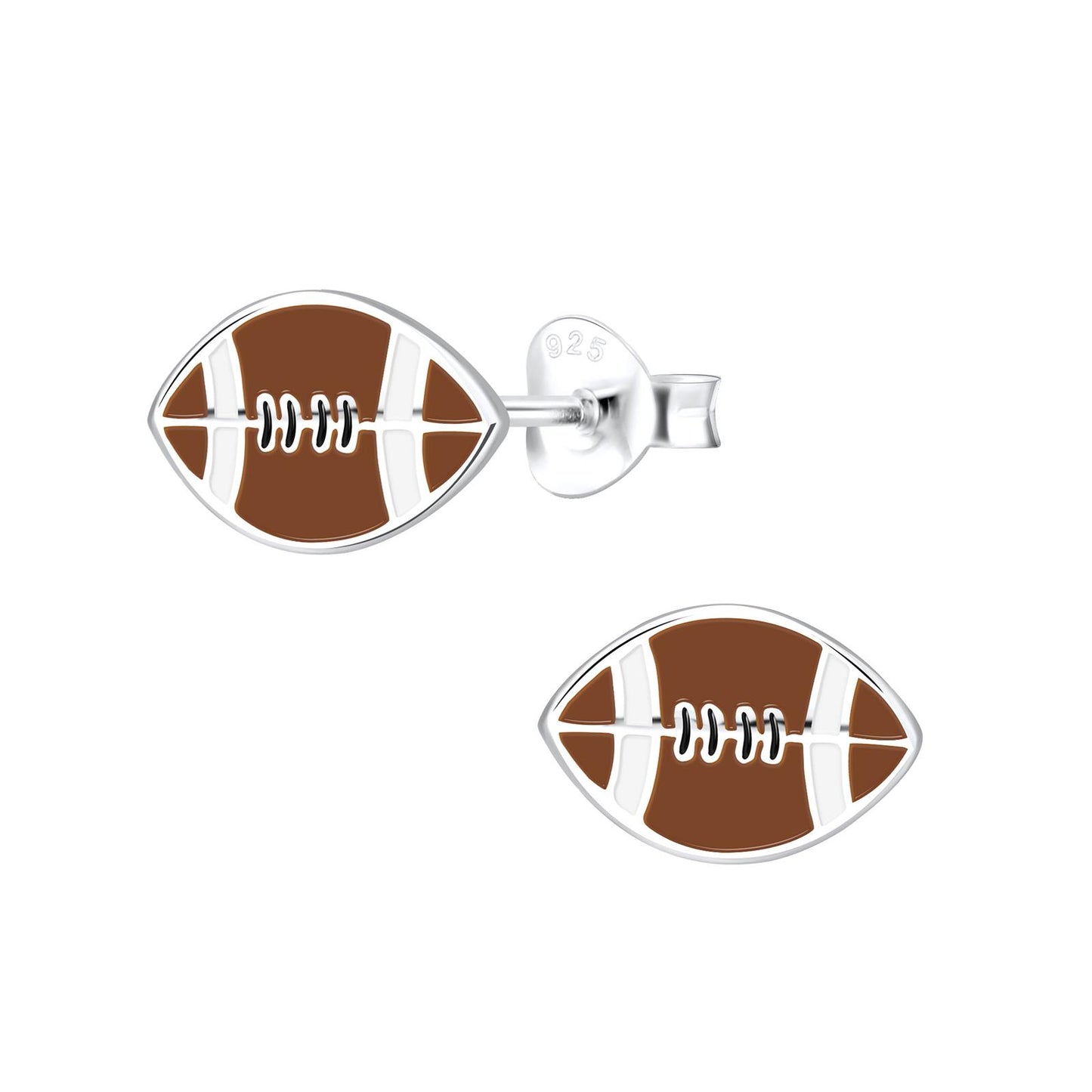 Kinder Ohrringe American Football aus 925 Silber