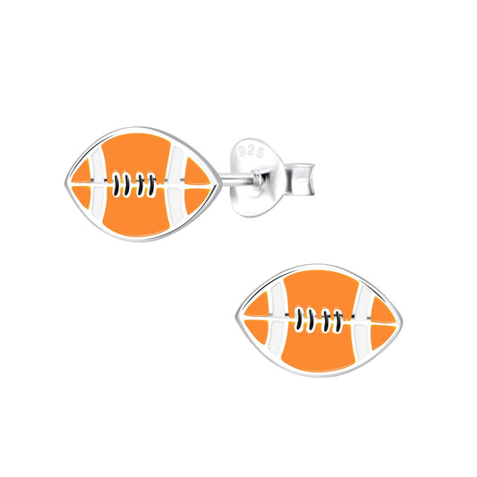 Kinder Ohrringe American Football aus 925 Silber