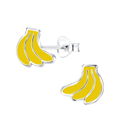Kinder Ohrringe Bananen aus 925 Silber