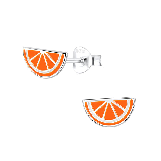 Kinder Ohrringe Orangen aus 925 Silber