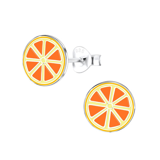 Kinder Ohrringe Orangen aus 925 Silber