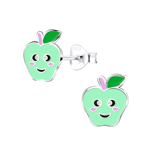Kinder Ohrringe Apfel aus 925 Silber