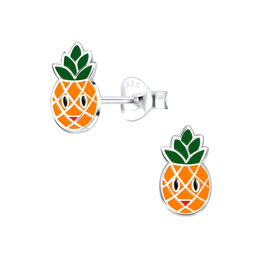 Kinder Ohrringe Ananas aus 925 Silber