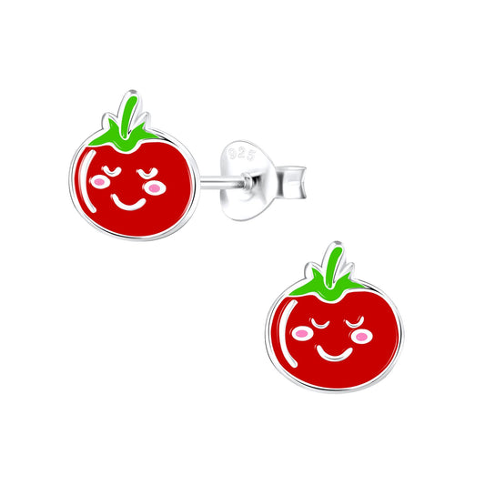 Kinder Ohrringe Tomaten aus 925 Silber