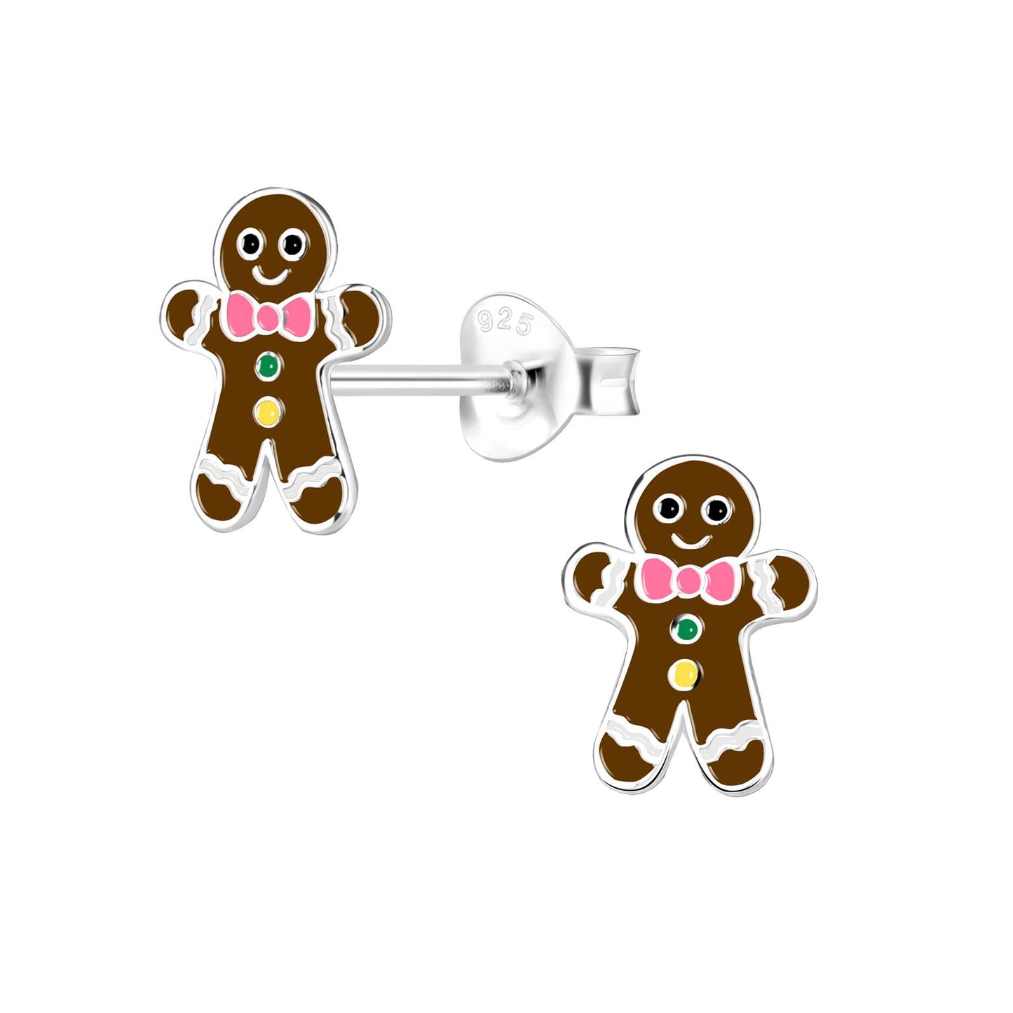 Kinder Ohrringe Lebkuchen aus 925 Silber