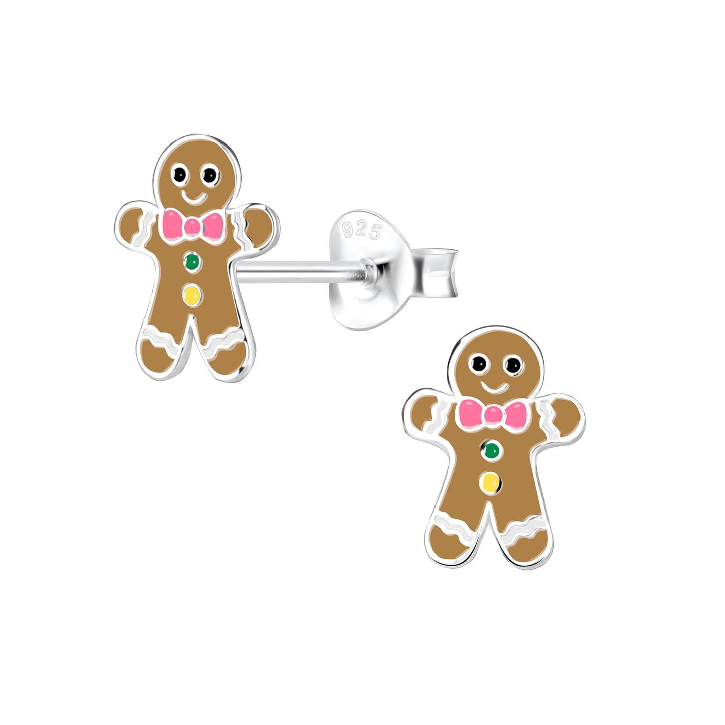 Kinder Ohrringe Lebkuchen aus 925 Silber