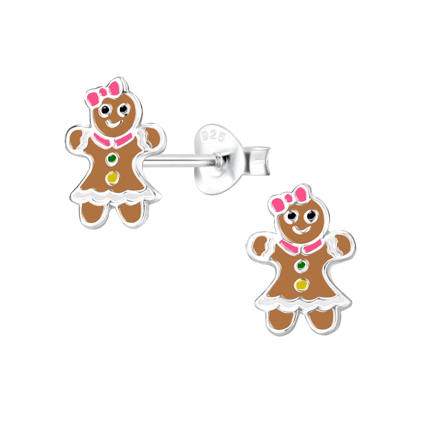 Kinder Ohrringe Lebkuchen aus 925 Silber
