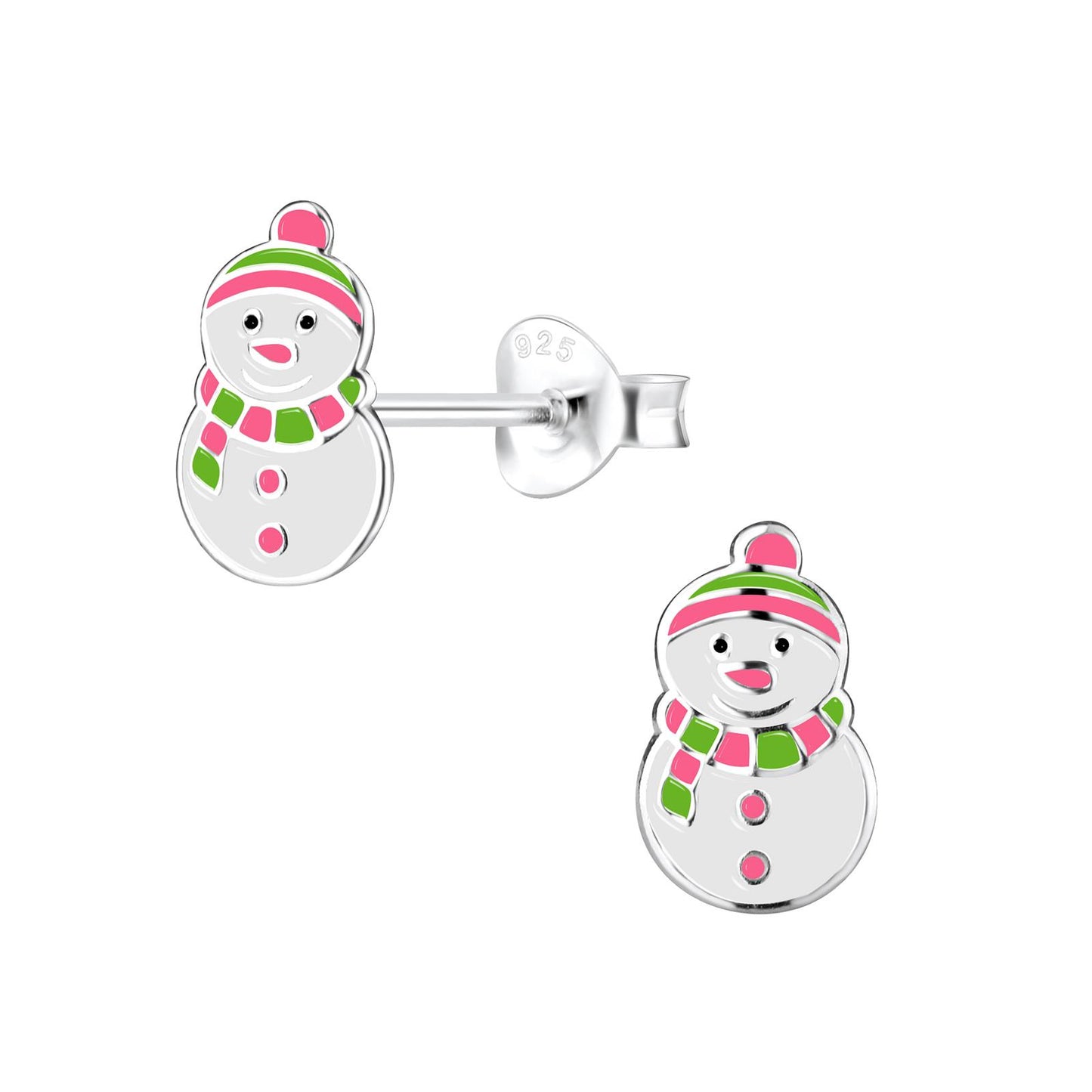 Children's Snowman Earrings made of 925 Silver