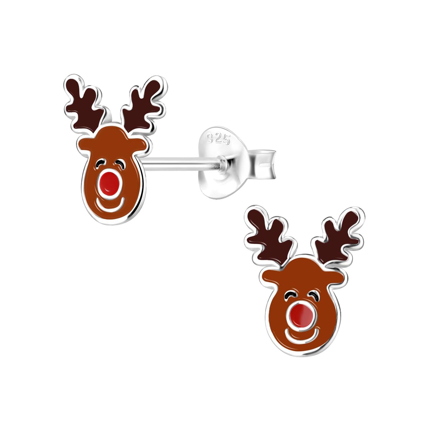 Children's reindeer earrings made of 925 silver