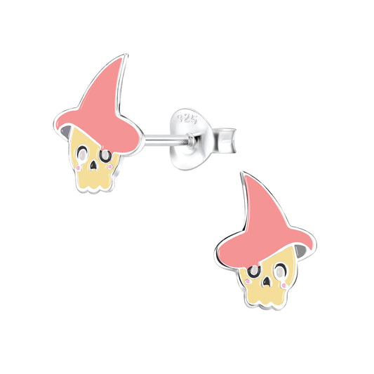 Kinder Ohrringe Totenkopf aus 925 Silber