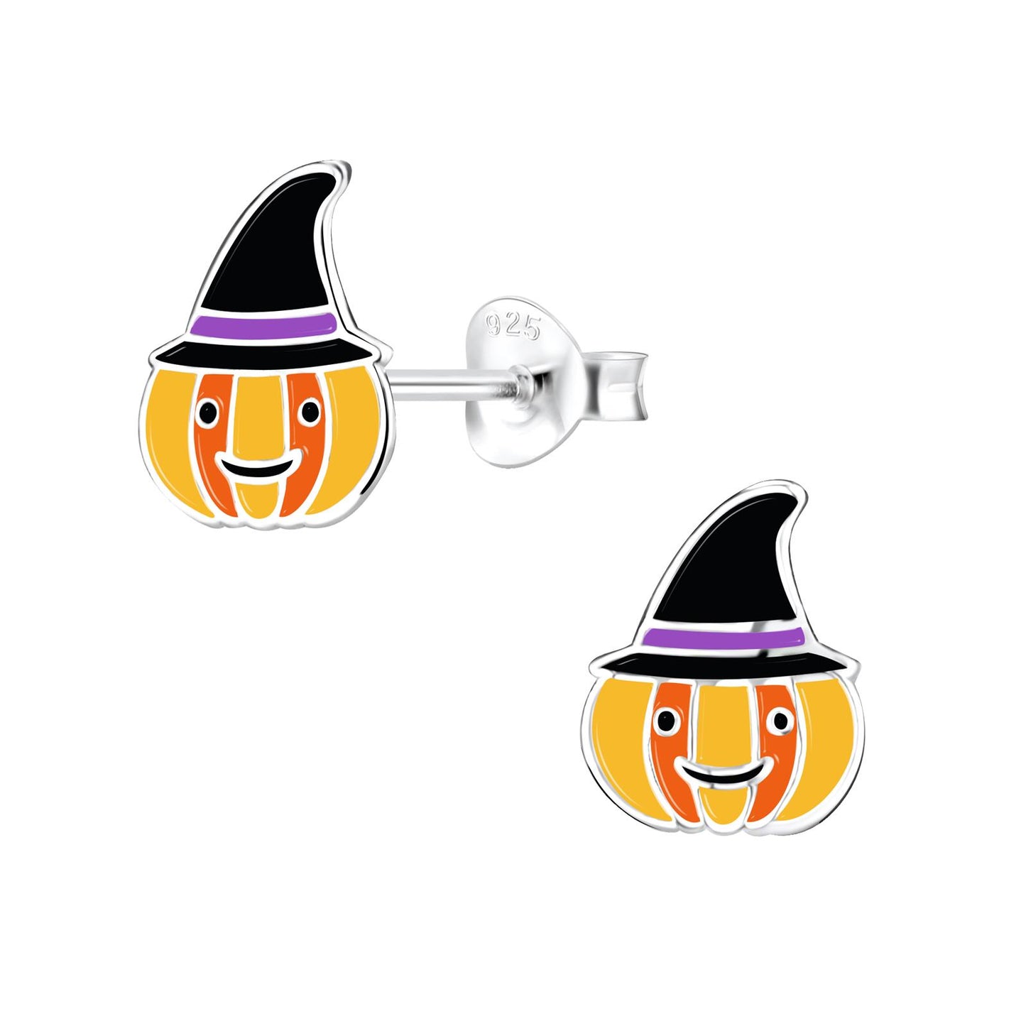 Kinder Ohrringe Kürbis aus 925 Silber